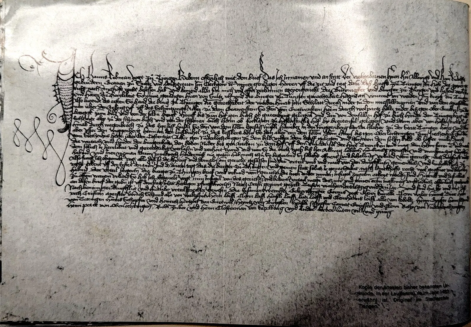 Historische Urkunde der Lauffenmühle